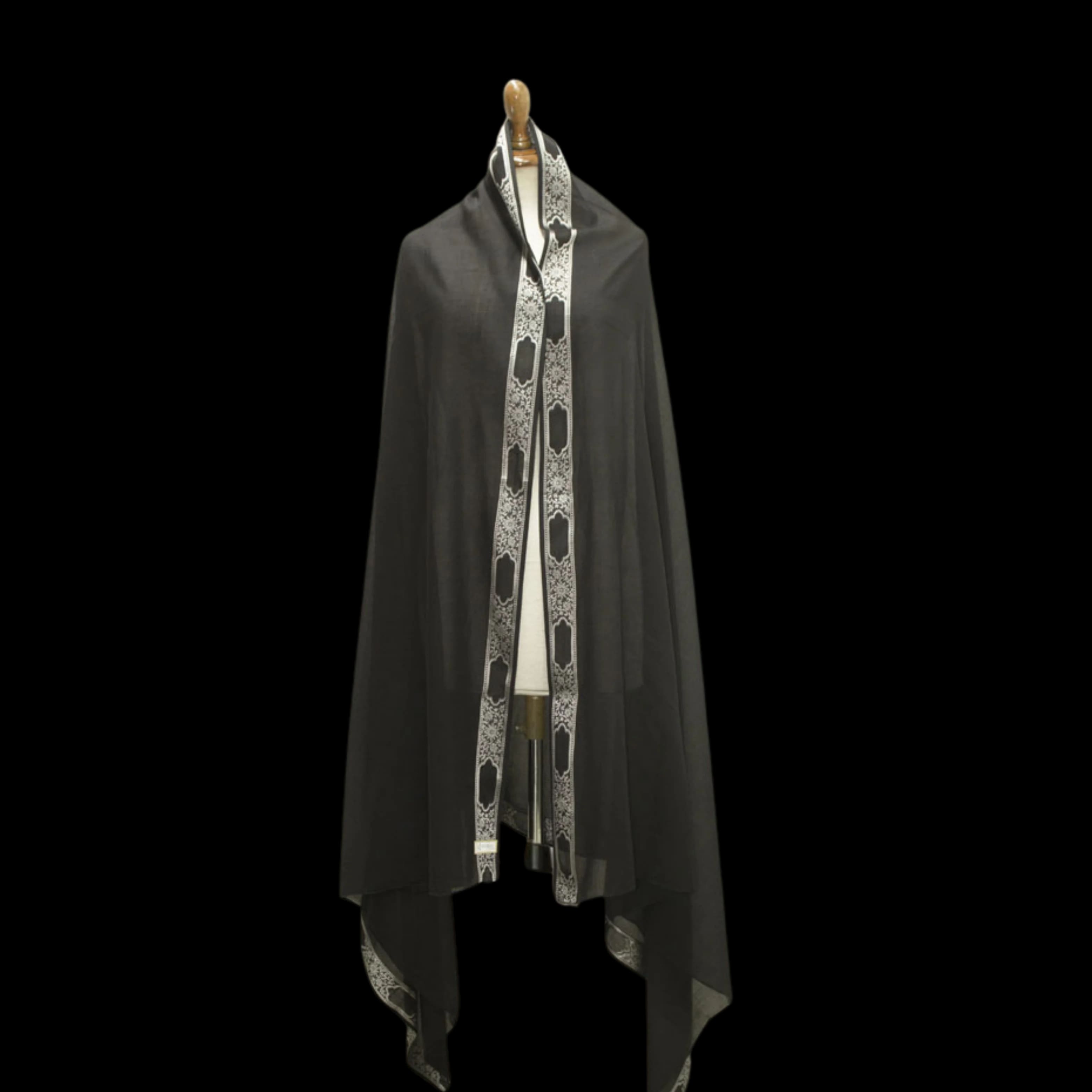Black Lawn Kashmiri Shawl product and export visual