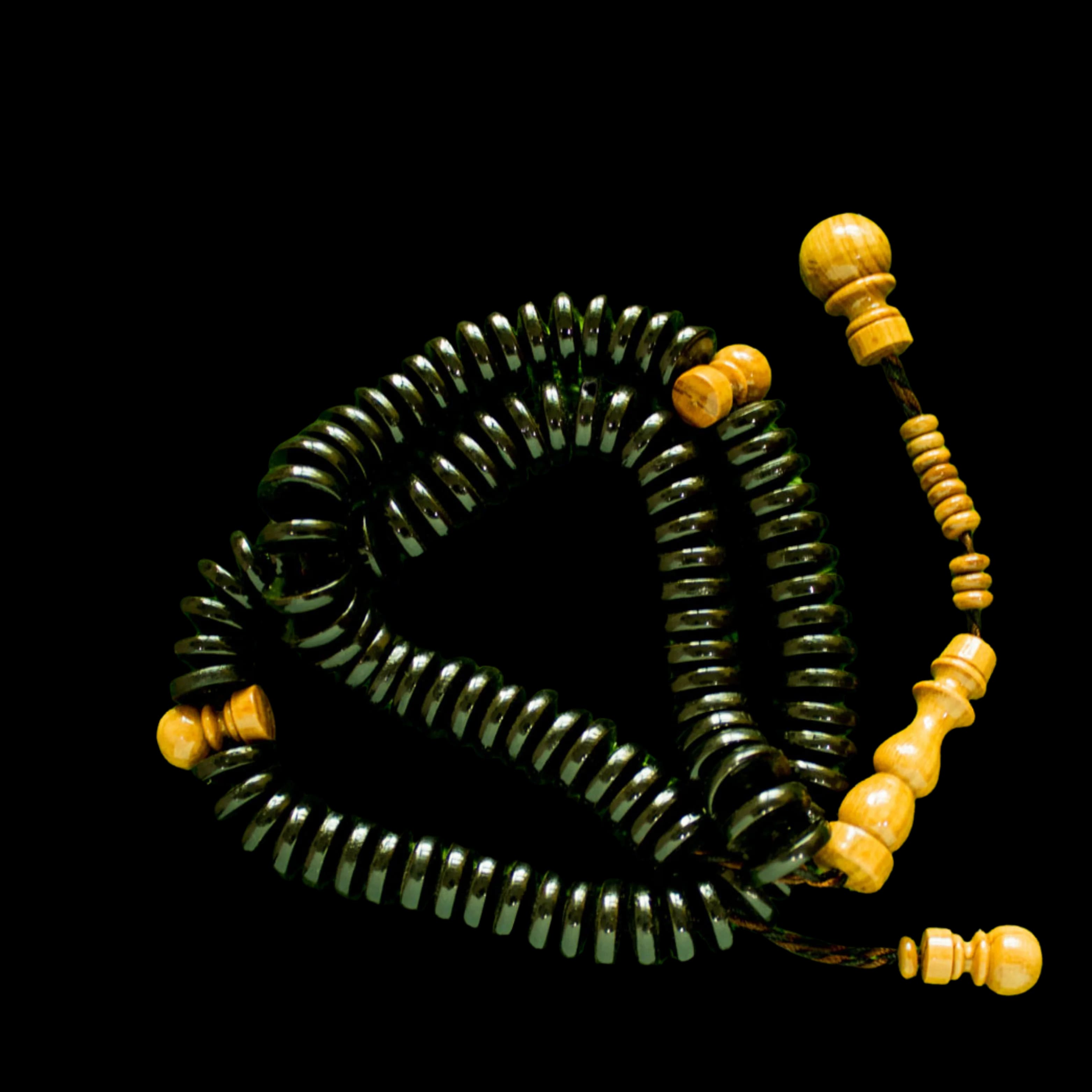 Magribi & Black Wooden 100 Beads 14mm product and export visual