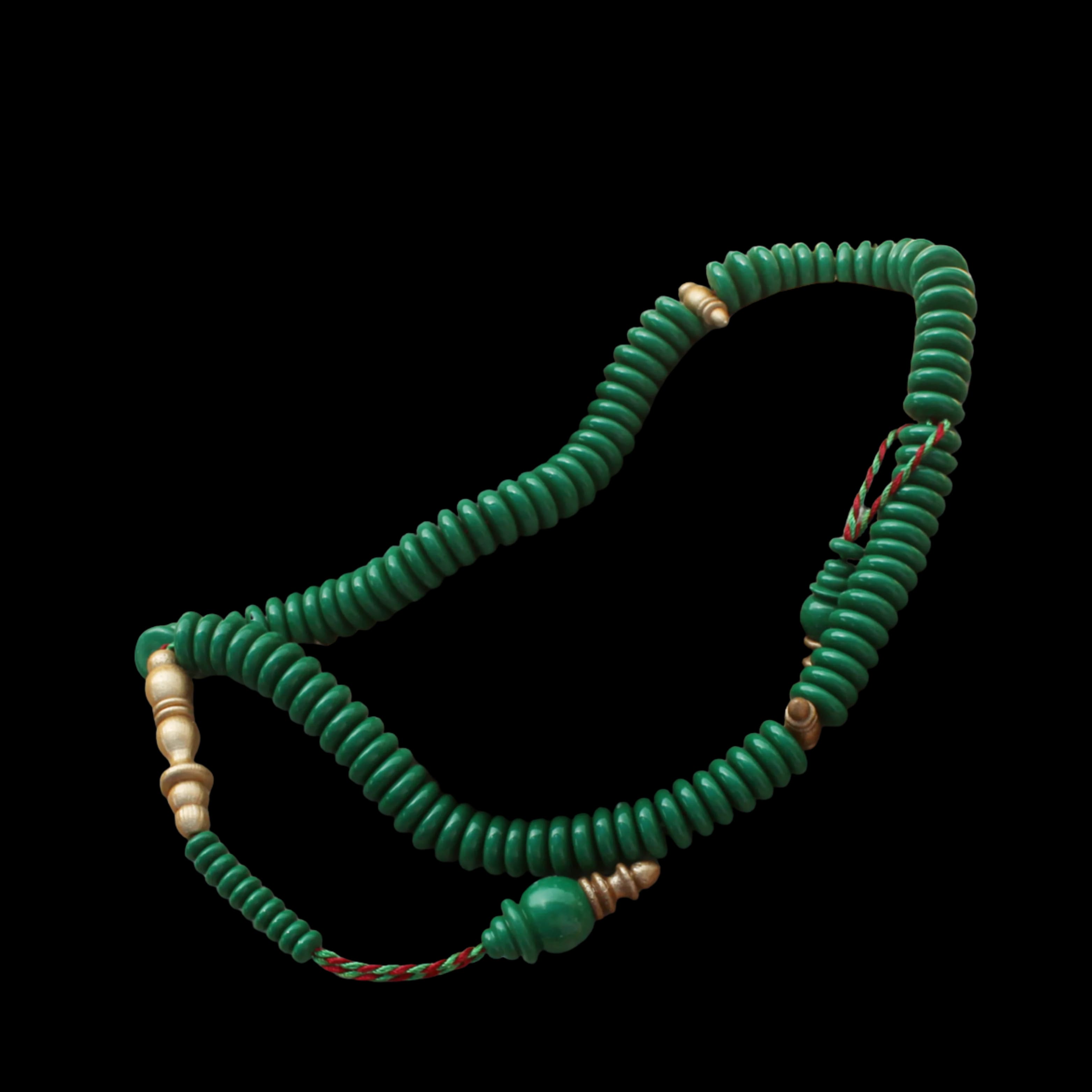 Green Wooden 100 Beads 12mm product and export visual