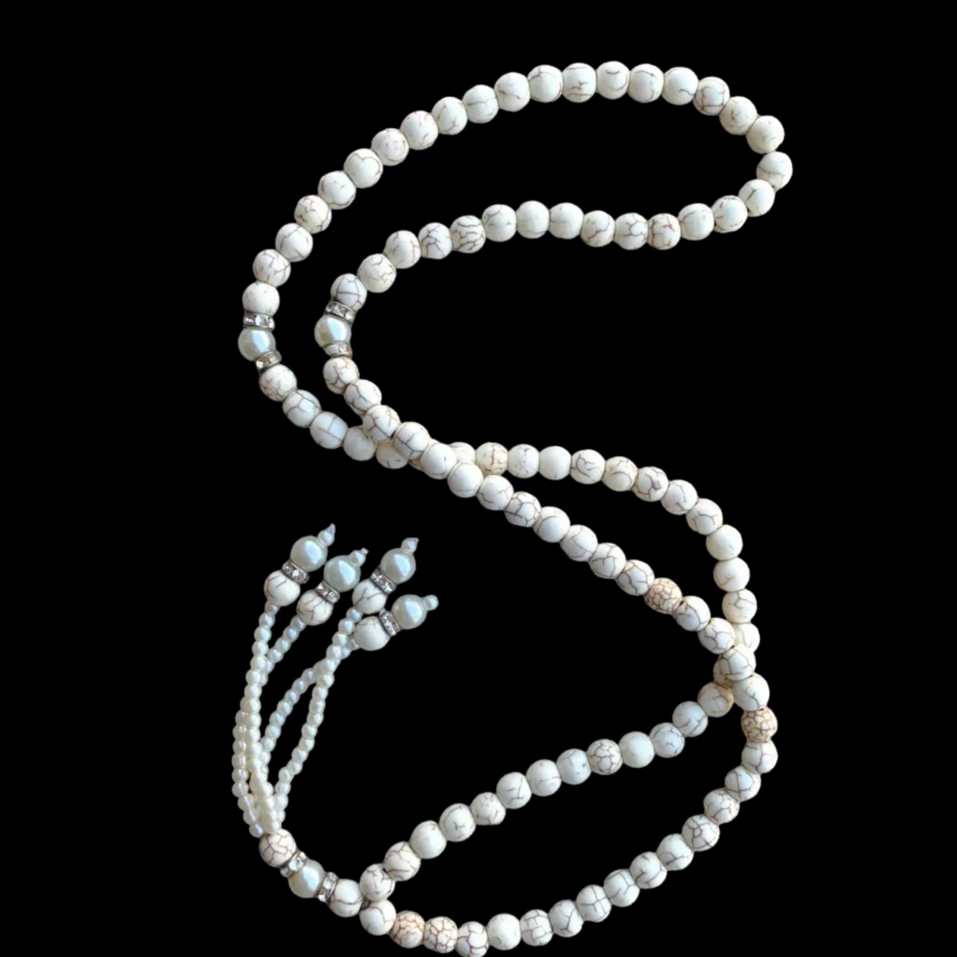 White Feroza 100 Beads 8mm product and export visual